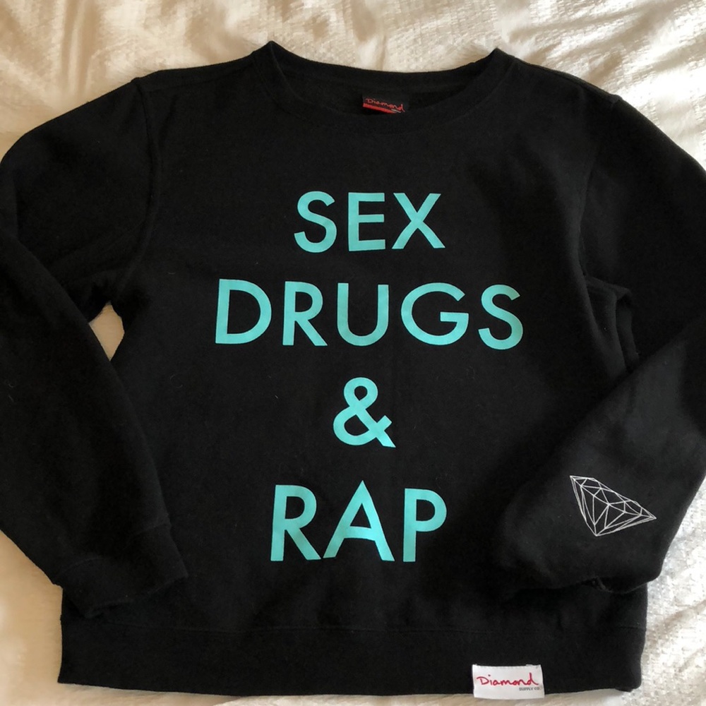 Miley Cyrus Sex Drugs and Rap Sweatshirt SOLD OUT
